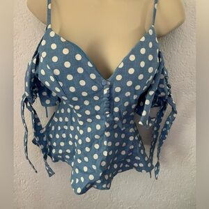 Polka dot padded top
